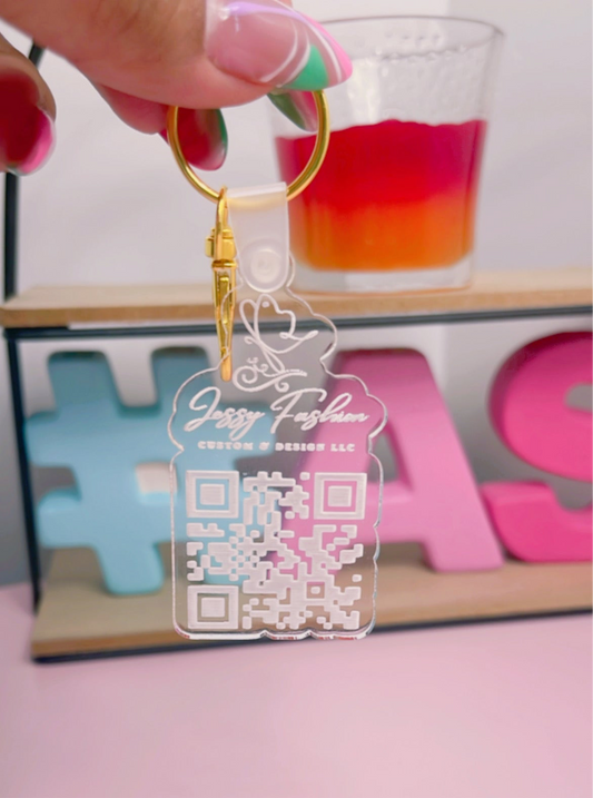 Acrylic QR Keychain